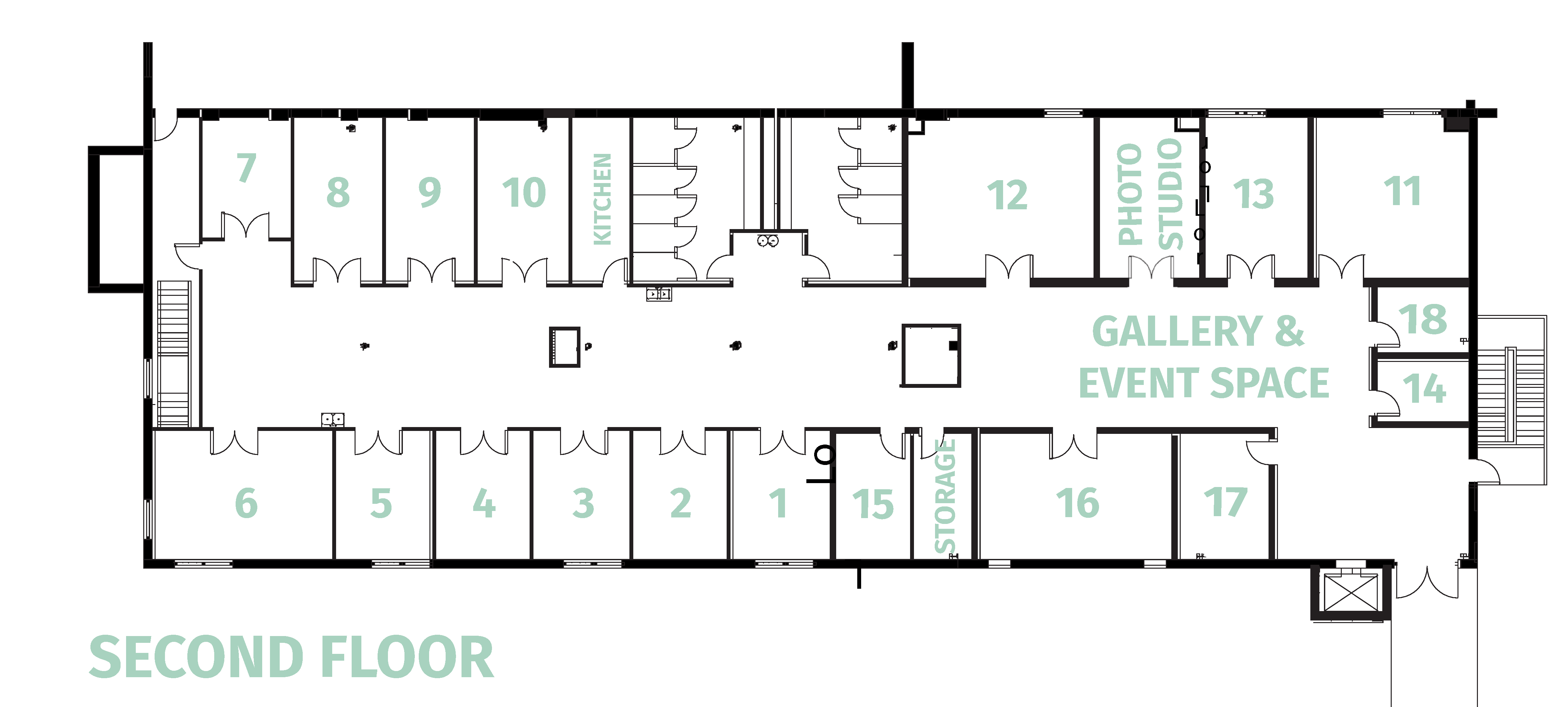 Mayfair Floor Plan Numbered 2nd Floor